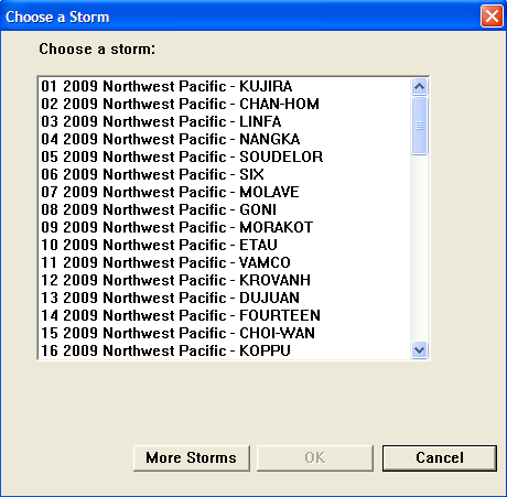 Choose a Storm Dialog