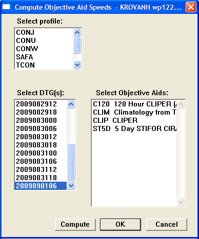 Compute Objective Aid Speeds Dialog