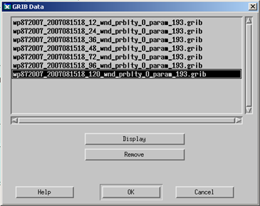 GRIB Data Dialog