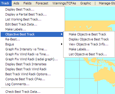 Objective Best Track flyout menu