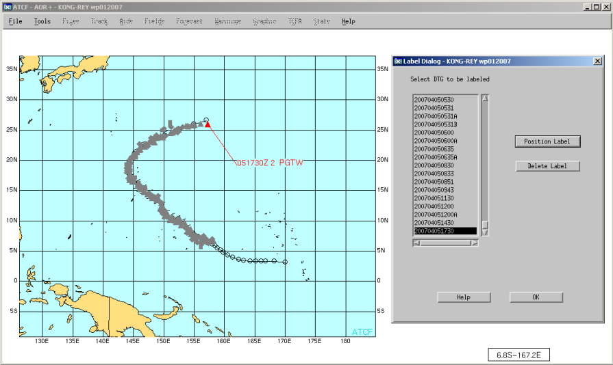 Positioning a fix label