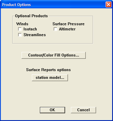 Product Options Dialog