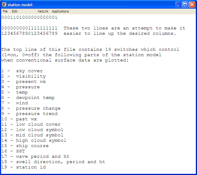 Station Model Edit Window