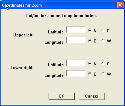 Zoom Coordinates dialog